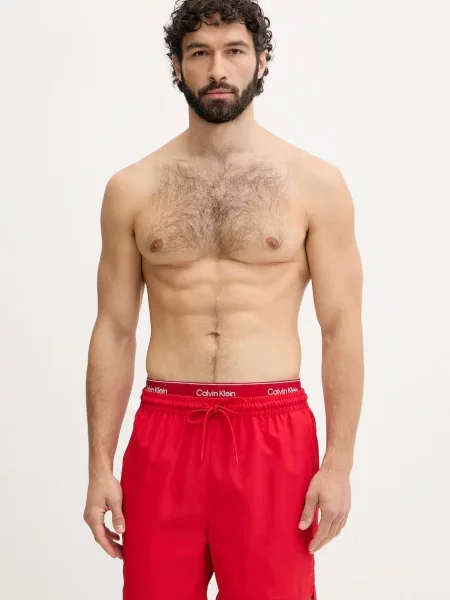 Calvin Klein σορτς μαγιό Ανδρικά κόκκινο