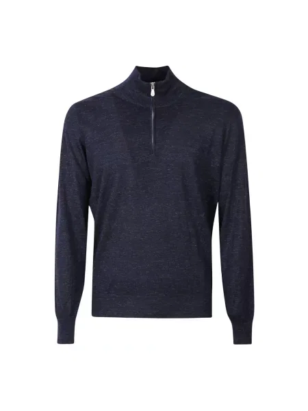 Sweter z golfem Brunello Cucinelli z kaszmiru niebieski