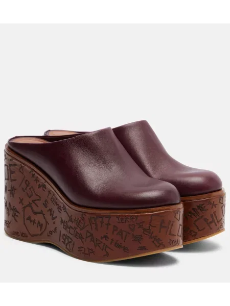 Pantofi cu toc Chloé din piele