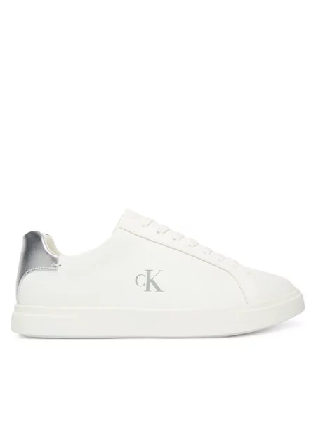 Tenisice Calvin Klein Low Pro Cups Laceup Lth Met bijela