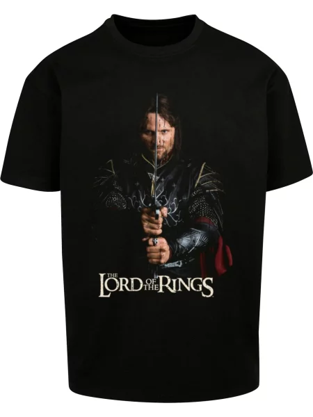 Merchcode Tričko Lord of the Rings Aragorn mix barev černá