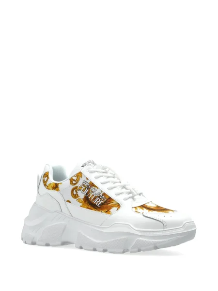 Sneakers Versace Jeans Couture με κορδόνια με δαντέλα λευκό