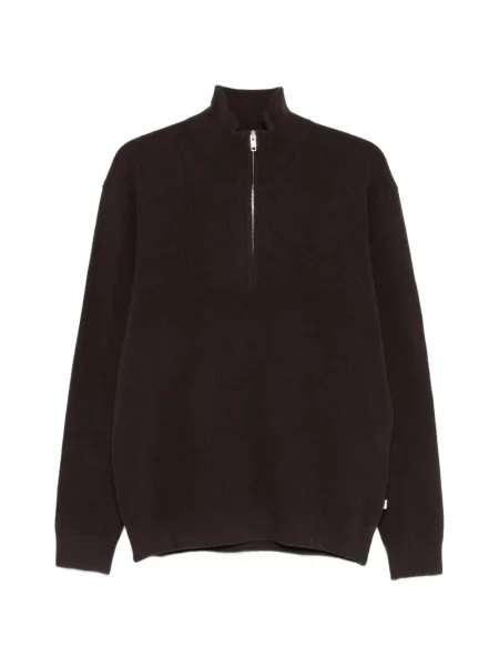 Patentni zatvarač na pola džemper Nn07 smeđa