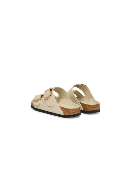 Tenisky Birkenstock Arizona Big Buckle Natural Leather Patent High-Shine Oyster EUR 37 béžové