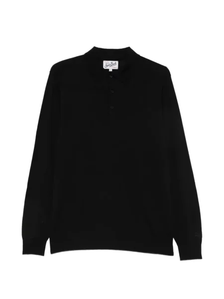 Lung tricou polo Mc2 Saint Barth negru