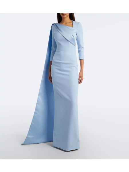 Rochie Safiyaa din satin albastru