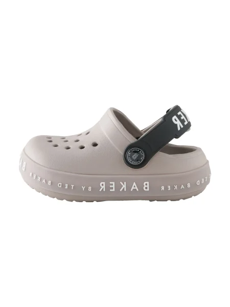 Baker by Ted Baker Pantofi deschiși gri piatră / negru alb