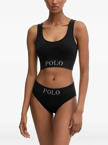 Kožené pantofle Polo Ralph Lauren s autogramem s výstřihem do v zelené
