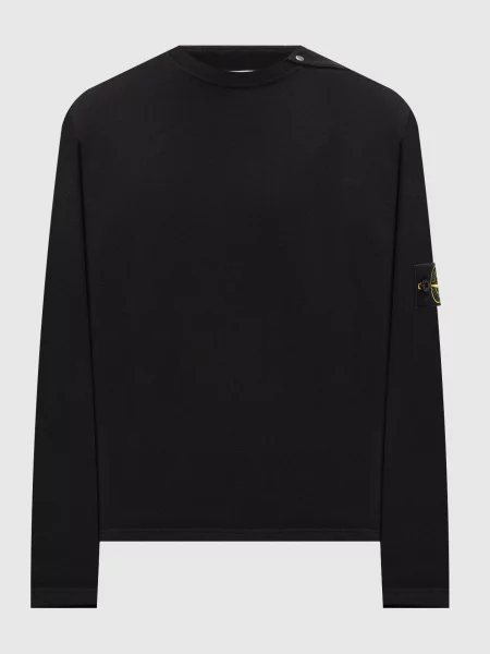 Світшот з патчем логотипа Stone Island чорний