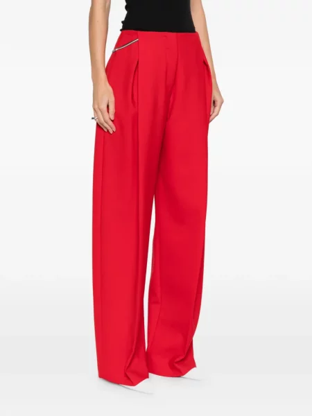 Pantaloni Sportmax plisate roșu