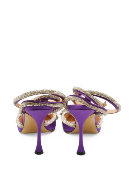 Pantofi cu toc Mach & Mach cu funde violet