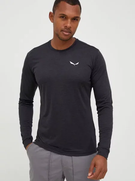 Tricou mânecă lungă Salewa negru