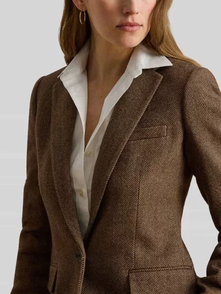 Lauren Ralph Lauren marynarka wełniana brązowa