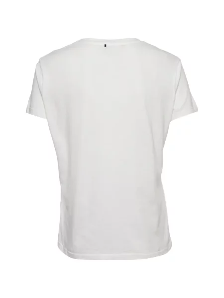 Tricou Elisabetta Franchi cu funde din jerseu alb