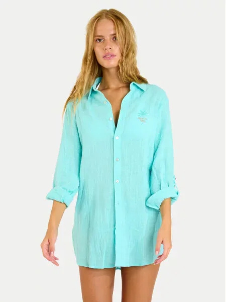 Banana Moon Koszula Garel Zelena Turkusowy