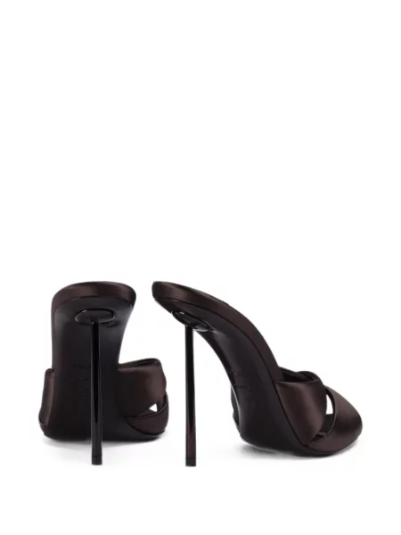 Sandale Le Silla din satin maro