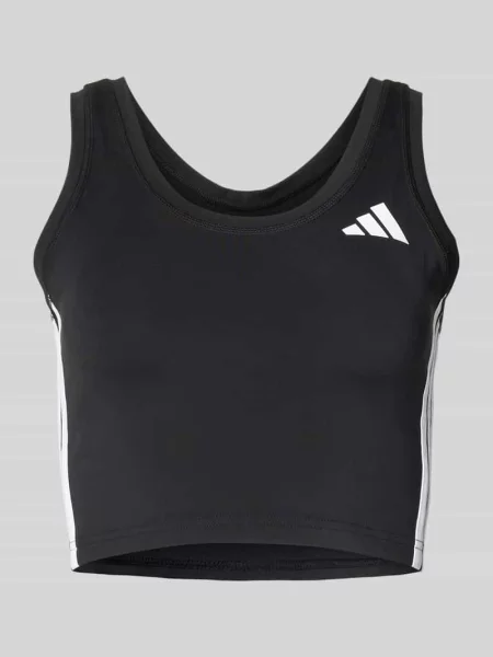 Krótki top Adidas Performance z nadrukiem czarny