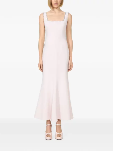 Rochie midi Costarellos din crep roz