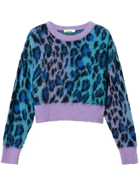 Жакардов пуловер Twinset синьо