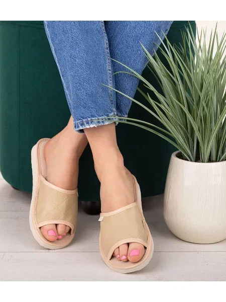 Papuci Natural Style bej