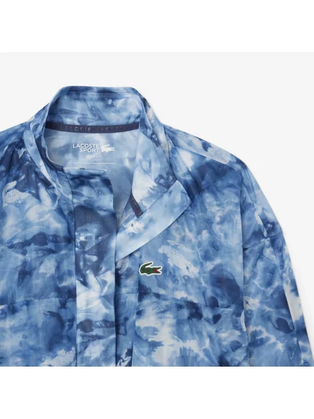Lacoste Lekka Kurtka Tenisowa Z Nadrukiem Krokodyla niebieska