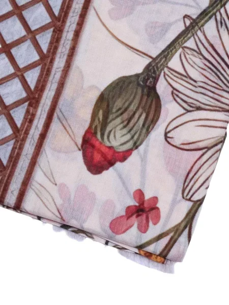 Fular D'aniello cu perle cu model floral