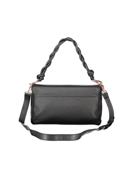 Lniana torebka Valentino Bags czarna