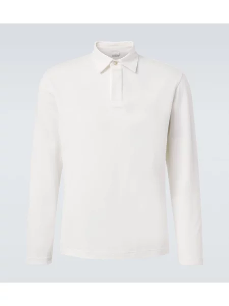 Tricou polo Eleventy alb