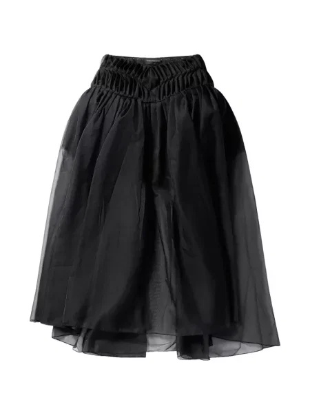 Fustă midi Pauline Dujancourt din organza negru