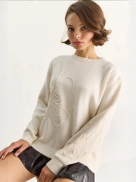 Bianco Lucci Pulover Pullover kremna
