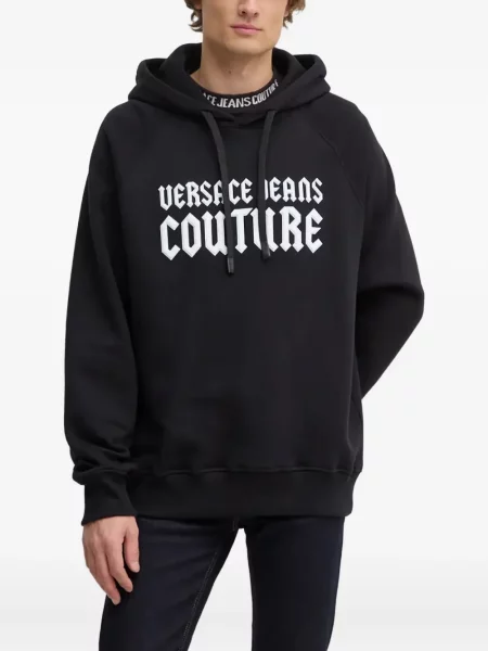 Hanorac cu glugă Versace Jeans Couture negru