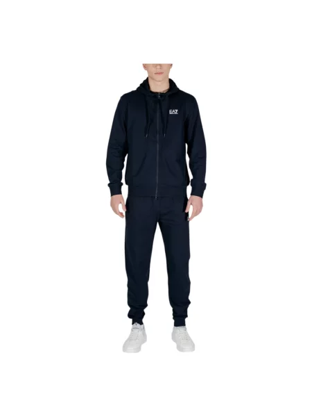 Komplet dresowy Ea7 Emporio Armani z kapturem niebieski