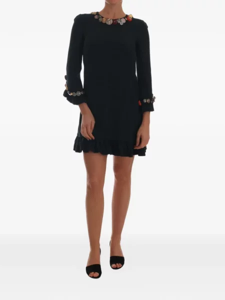 Rochie mini Dolce & Gabbana cu volane verde
