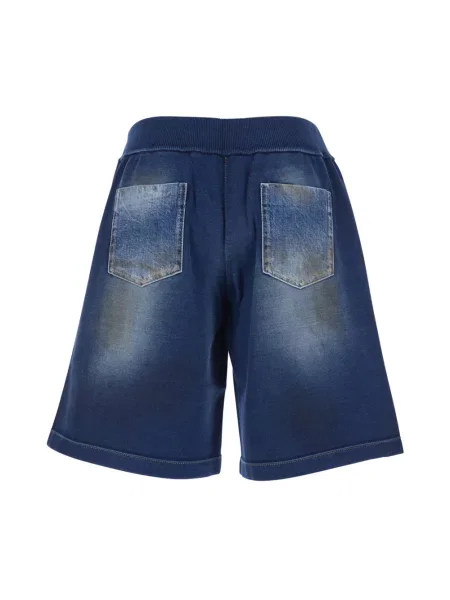 Dzianinowe krótkie szorty Dsquared2 niebieskie