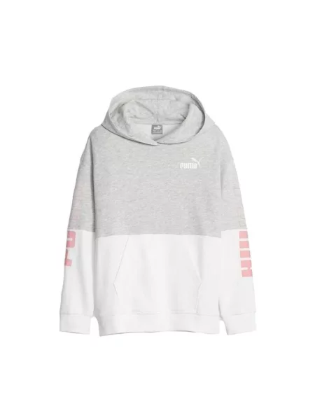 Bluza sportowa dla dzieci Power Colorblock Fl szara
