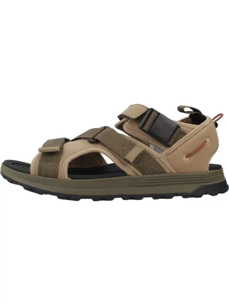 Clarks Buty Mężczyzna Zielony 42 EU Trek Tide Sandały Płaskie beżowe