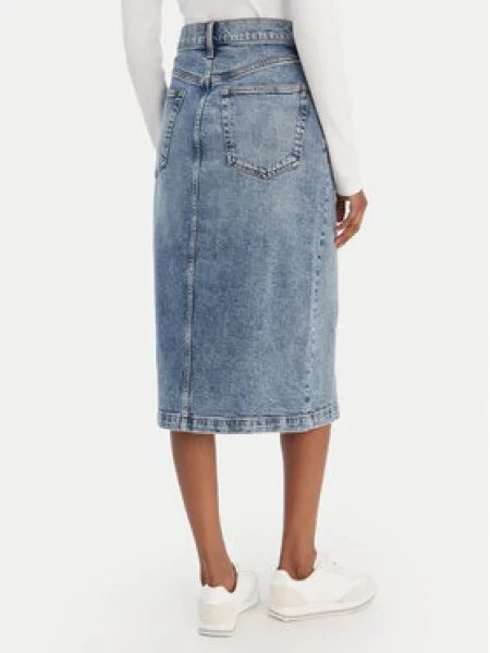 Szoknya Calvin Klein Jeans Denim Zip Front Skirt Blue 25 kék