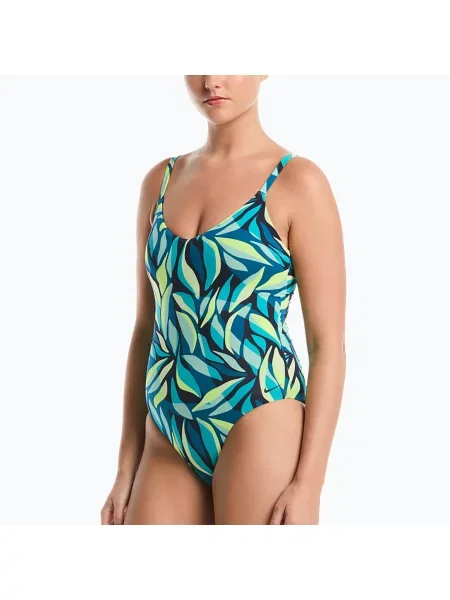 Costum de baie întreg pentru femei Nike V-Neck midnight navy marină