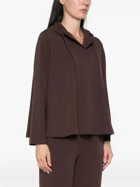 Hoodie Psophia καμπάνα με κορδόνι καφέ