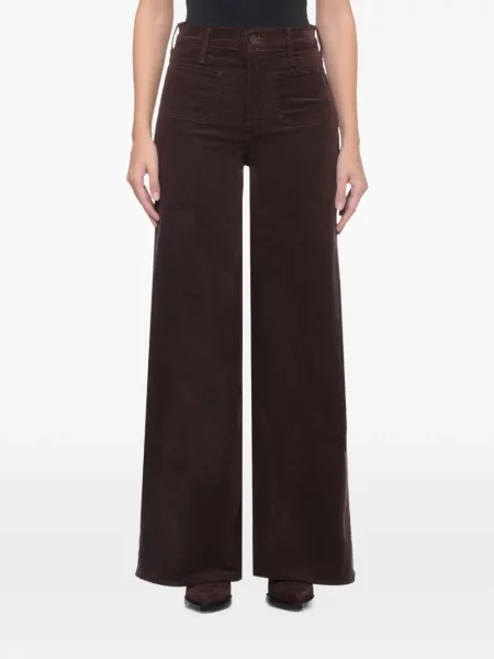 Pantaloni Mother de catifea cord maro