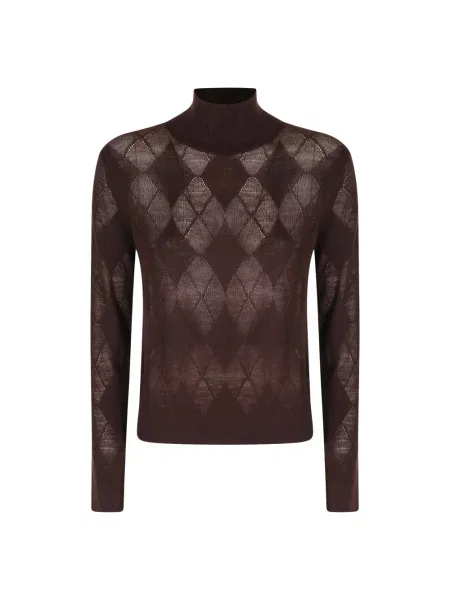 Sweter z golfem Ballantyne brązowy