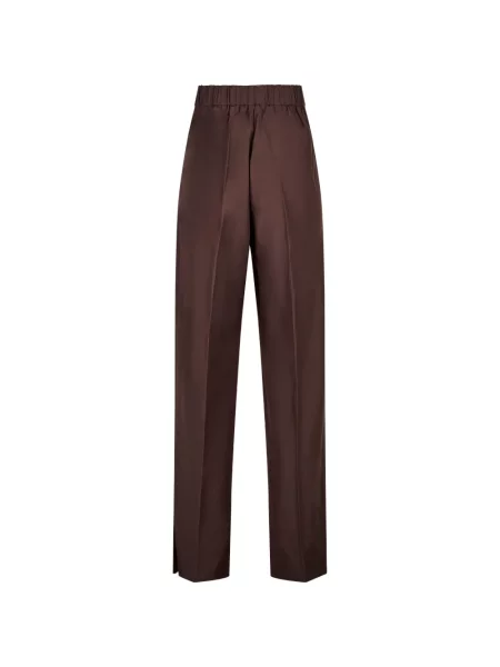 Pantaloni Forte_forte plisate maro