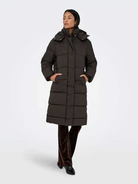 Зимова куртка JDY MAJA LONG PADDED JACKET OTW темно-коричневий коричнева