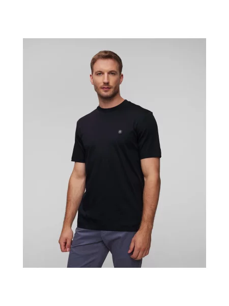 Boss Black Koszulki Mężczyzna Miękki T-shirt z monogramem niebieski