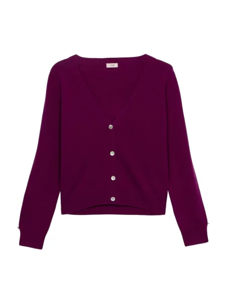 Kardigan Oltre z kaszmiru fioletowy