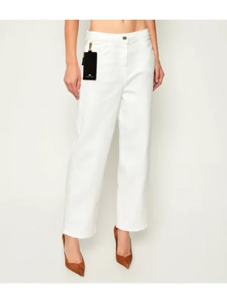 Elisabetta Franchi Blugi | Relaxed fit alb