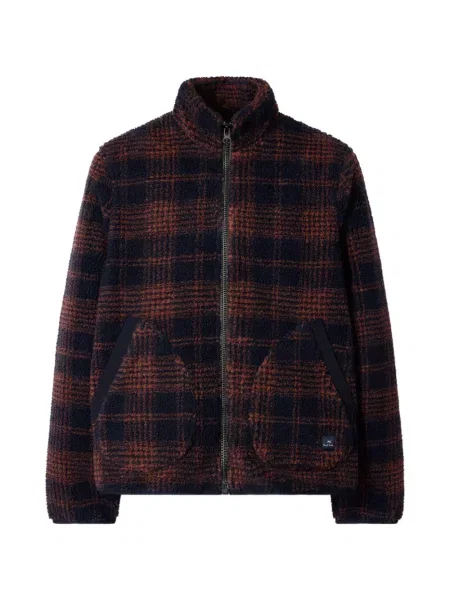 Geacă Ps Paul Smith în carouri albastru