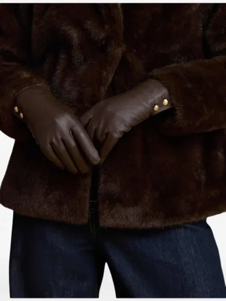 Mănuși Lauren Ralph Lauren din piele maro