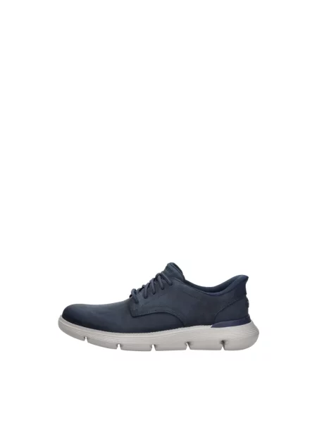 Sneakersy Skechers skórzane niebieskie