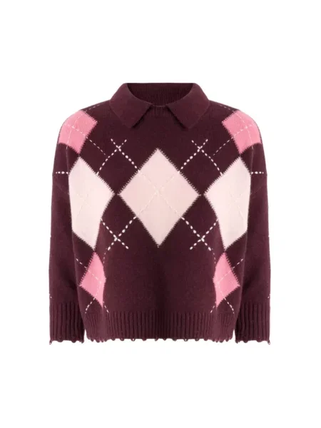 Sweter Pinko wełniany fioletowy